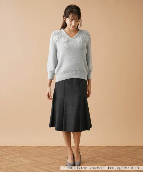 Leilian PLUS HOUSE / レリアンプラスハウス ミニ・ひざ丈スカート | プリーツスカート | 詳細1