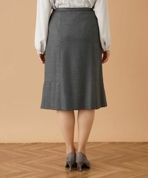 Leilian PLUS HOUSE / レリアンプラスハウス ミニ・ひざ丈スカート | プリーツヘム切替スカート | 詳細12