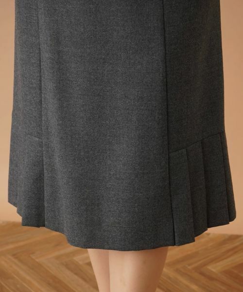 Leilian PLUS HOUSE / レリアンプラスハウス ミニ・ひざ丈スカート | プリーツヘム切替スカート | 詳細15