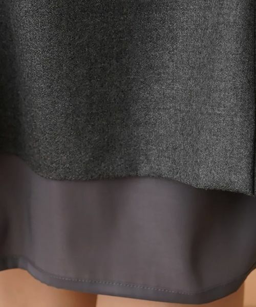 Leilian PLUS HOUSE / レリアンプラスハウス ミニ・ひざ丈スカート | プリーツヘム切替スカート | 詳細16