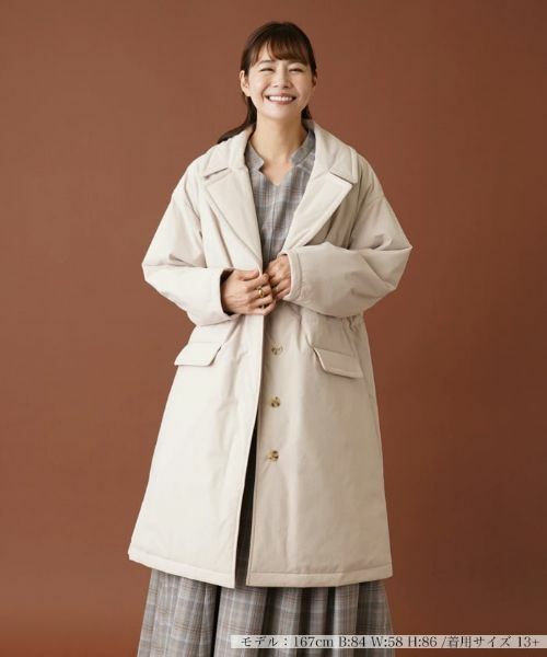 Leilian PLUS HOUSE/レリアンプラスハウス コート【my perfect wardrobe】 ベージュ 13+ Leilian PLUS HOUSE/レリアンプラスハウス コート【my perfect wardrobe】 ベージュ 13+