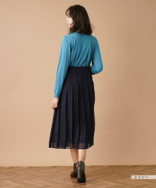 Leilian PLUS HOUSE / レリアンプラスハウス ロング・マキシ丈スカート | チェックプリーツスカート【my perfect wardrobe】 | 詳細14