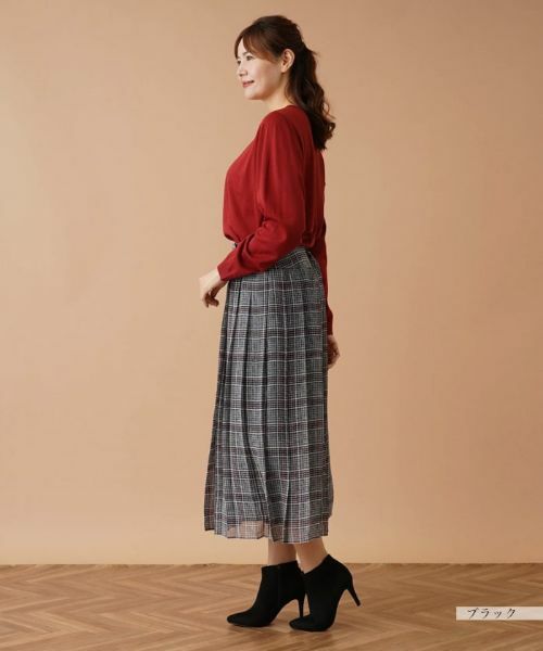 Leilian PLUS HOUSE / レリアンプラスハウス ロング・マキシ丈スカート | チェックプリーツスカート【my perfect wardrobe】 | 詳細2