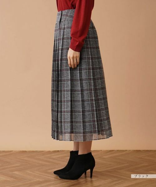 Leilian PLUS HOUSE / レリアンプラスハウス ロング・マキシ丈スカート | チェックプリーツスカート【my perfect wardrobe】 | 詳細5
