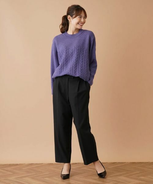 Leilian PLUS HOUSE / レリアンプラスハウス その他パンツ | クロップドタックパンツ【my perfect wardrobe】 | 詳細15