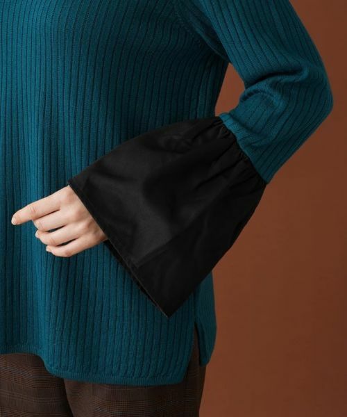 Leilian PLUS HOUSE / レリアンプラスハウス ニット・セーター | 切替ベルスリーブリブニット【Leilian：EZUMI】 | 詳細12