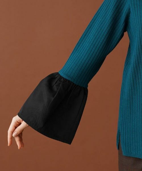 Leilian PLUS HOUSE / レリアンプラスハウス ニット・セーター | 切替ベルスリーブリブニット【Leilian：EZUMI】 | 詳細13