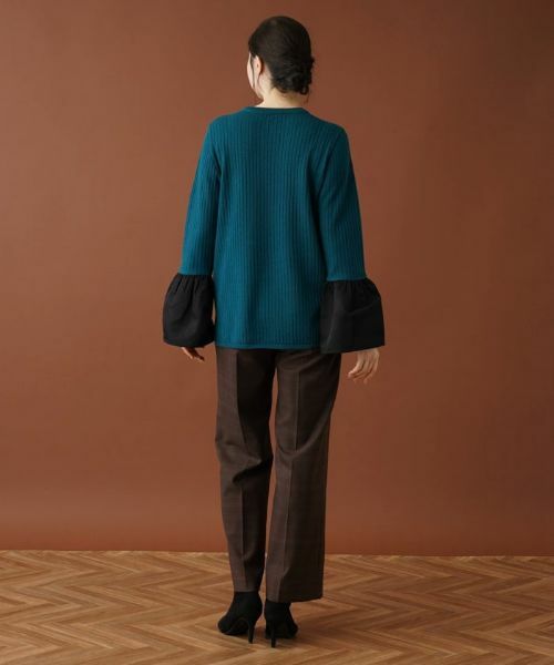 Leilian PLUS HOUSE / レリアンプラスハウス ニット・セーター | 切替ベルスリーブリブニット【Leilian：EZUMI】 | 詳細6