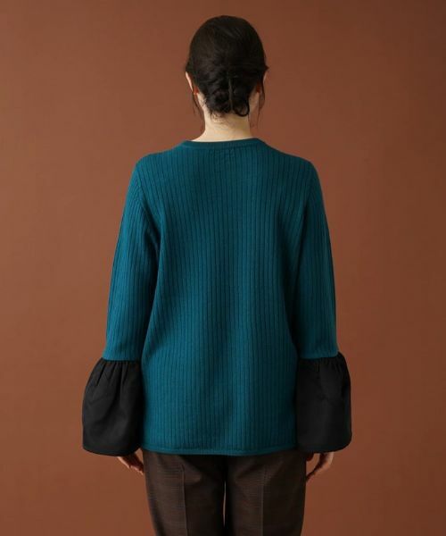 Leilian PLUS HOUSE / レリアンプラスハウス ニット・セーター | 切替ベルスリーブリブニット【Leilian：EZUMI】 | 詳細9