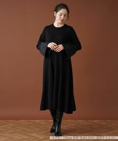 Leilian PLUS HOUSE / レリアンプラスハウス ドレス | ベルスリーブ切替フレアワンピース【Leilian：EZUMI】