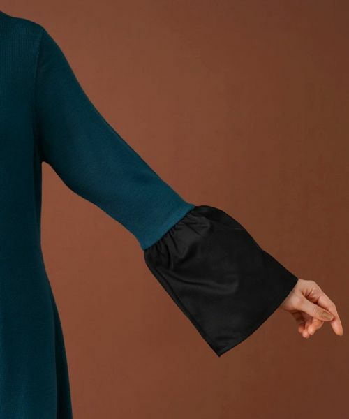 Leilian PLUS HOUSE / レリアンプラスハウス ドレス | ベルスリーブ切替フレアワンピース【Leilian：EZUMI】 | 詳細10