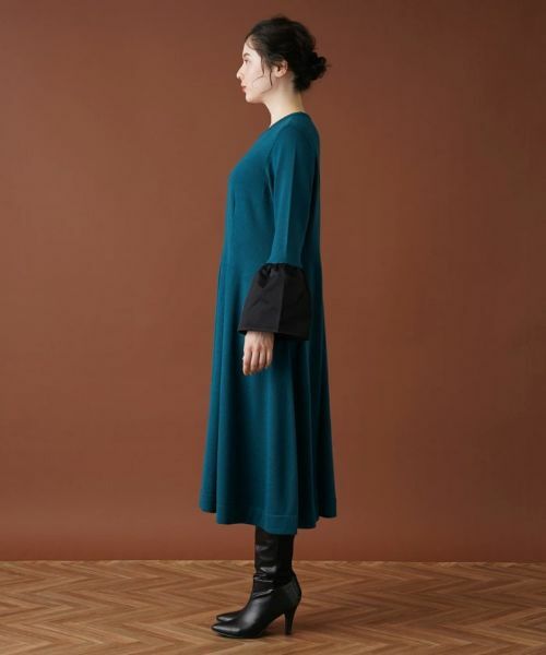 Leilian PLUS HOUSE / レリアンプラスハウス ドレス | ベルスリーブ切替フレアワンピース【Leilian：EZUMI】 | 詳細5