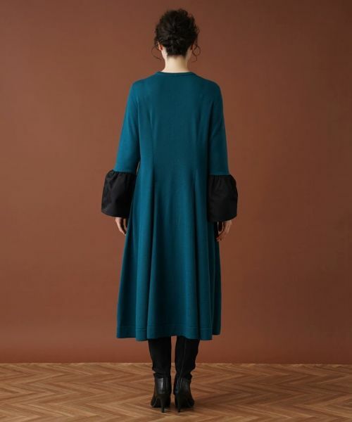 Leilian PLUS HOUSE / レリアンプラスハウス ドレス | ベルスリーブ切替フレアワンピース【Leilian：EZUMI】 | 詳細6