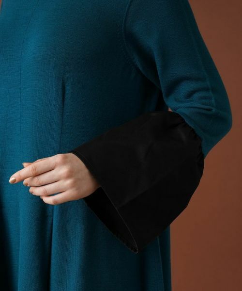 Leilian PLUS HOUSE / レリアンプラスハウス ドレス | ベルスリーブ切替フレアワンピース【Leilian：EZUMI】 | 詳細9