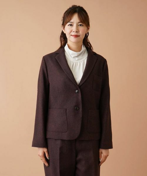 Leilian PLUS HOUSE / レリアンプラスハウス テーラードジャケット | 【店舗人気】ヘリンボーンテーラードジャケット | 詳細4