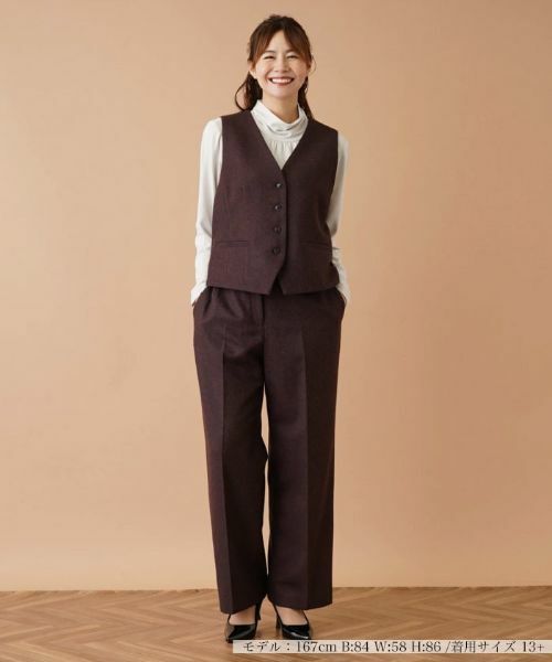 Leilian PLUS HOUSE / レリアンプラスハウス テーラードジャケット | ヘリンボーンベスト | 詳細1