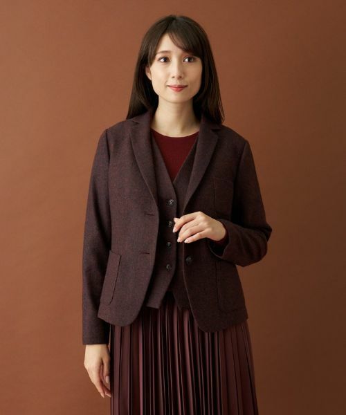 Leilian PLUS HOUSE / レリアンプラスハウス テーラードジャケット | ヘリンボーンベスト | 詳細16