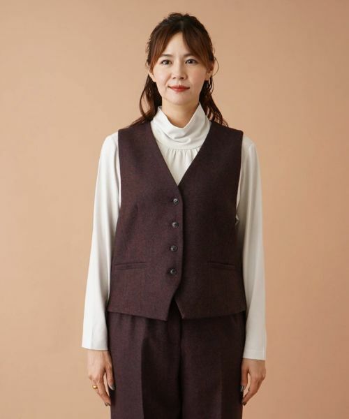 Leilian PLUS HOUSE / レリアンプラスハウス テーラードジャケット | ヘリンボーンベスト | 詳細4