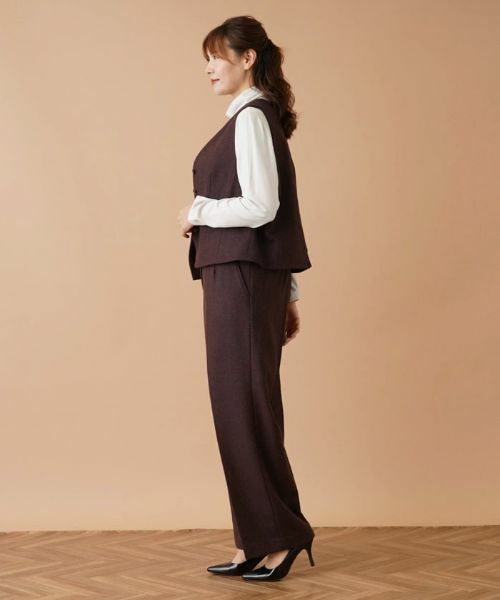 Leilian PLUS HOUSE / レリアンプラスハウス その他パンツ | ツイードワイドストレートパンツ | 詳細2