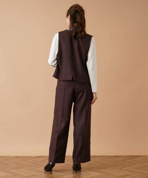 Leilian PLUS HOUSE / レリアンプラスハウス その他パンツ | ツイードワイドストレートパンツ | 詳細3