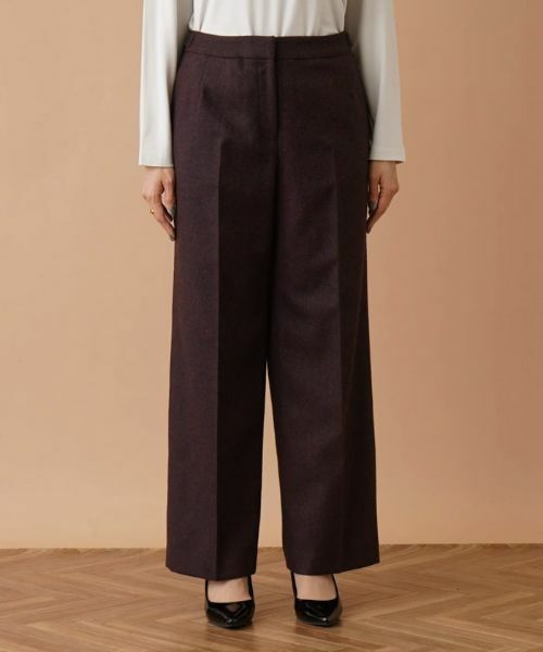 Leilian PLUS HOUSE / レリアンプラスハウス その他パンツ | ツイードワイドストレートパンツ | 詳細4