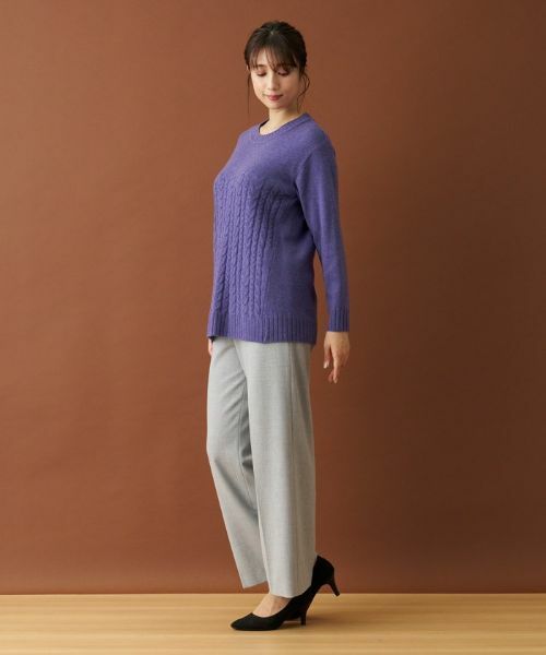 Leilian PLUS HOUSE / レリアンプラスハウス その他パンツ | センタープレスワイドパンツ | 詳細12