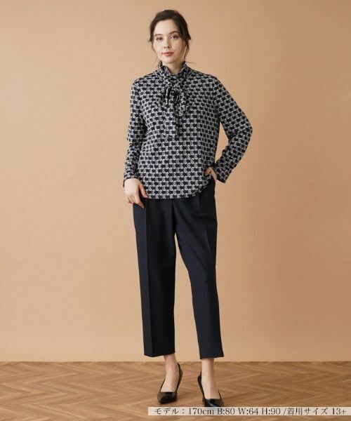 Leilian PLUS HOUSE / レリアンプラスハウス カットソー | 【店舗人気】プリントハイネックインナー | 詳細1