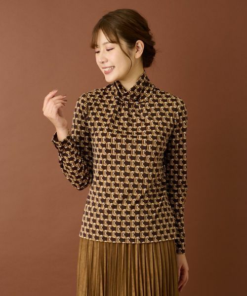 Leilian PLUS HOUSE / レリアンプラスハウス カットソー | 【店舗人気】プリントハイネックインナー | 詳細13