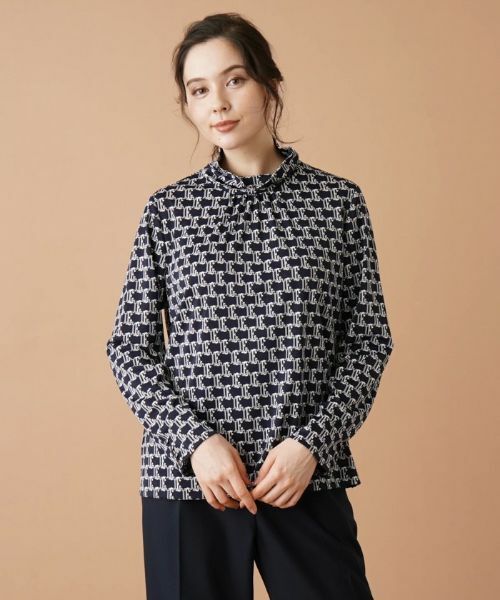 Leilian PLUS HOUSE / レリアンプラスハウス カットソー | 【店舗人気】プリントハイネックインナー | 詳細4