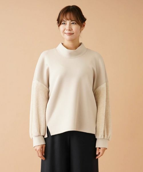 Leilian PLUS HOUSE / レリアンプラスハウス スウェット | 袖切替ハイネックプルオーバー | 詳細7