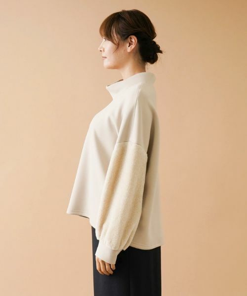 Leilian PLUS HOUSE / レリアンプラスハウス スウェット | 袖切替ハイネックプルオーバー | 詳細8