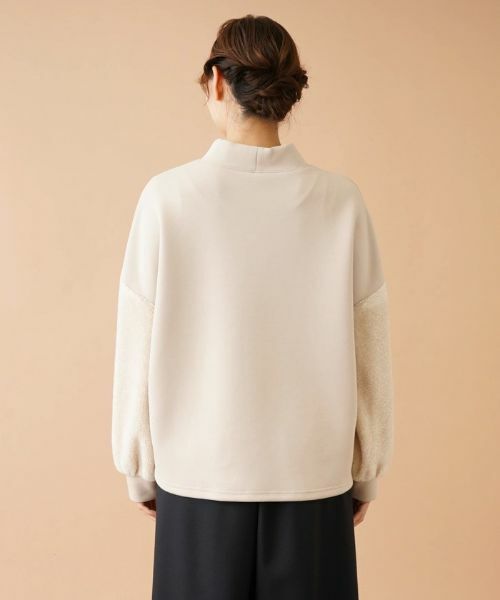 Leilian PLUS HOUSE / レリアンプラスハウス スウェット | 袖切替ハイネックプルオーバー | 詳細9