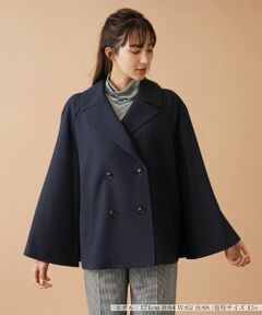 Leilian PLUS HOUSE / レリアンプラスハウス テーラードジャケット | ケープ風ダブルジャケット