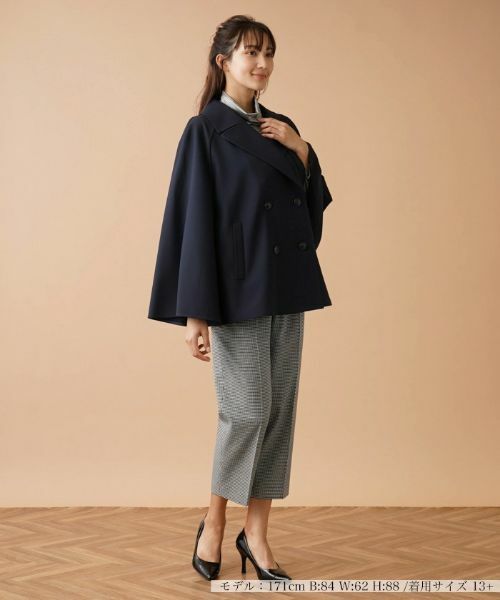 Leilian PLUS HOUSE / レリアンプラスハウス テーラードジャケット | ケープ風ダブルジャケット | 詳細1