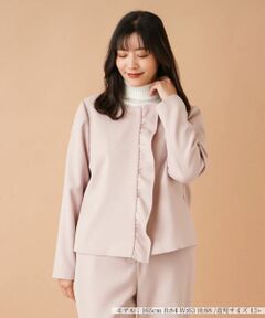 Leilian PLUS HOUSE / レリアンプラスハウス テーラードジャケット | フリルノーカラージャケット