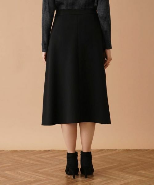 Leilian PLUS HOUSE / レリアンプラスハウス ミニ・ひざ丈スカート | 二重織りフレアスカート | 詳細6