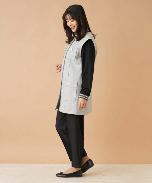 Leilian PLUS HOUSE / レリアンプラスハウス テーラードジャケット | ノーカラーロングベスト【ROCHAS Premiere】 | 詳細2