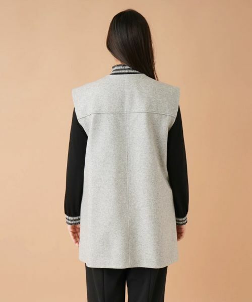 Leilian PLUS HOUSE / レリアンプラスハウス テーラードジャケット | ノーカラーロングベスト【ROCHAS Premiere】 | 詳細6