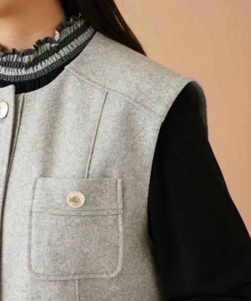 Leilian PLUS HOUSE / レリアンプラスハウス テーラードジャケット | ノーカラーロングベスト【ROCHAS Premiere】 | 詳細9