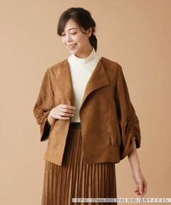 Leilian PLUS HOUSE / レリアンプラスハウス テーラードジャケット | フェイクスエードジャケット