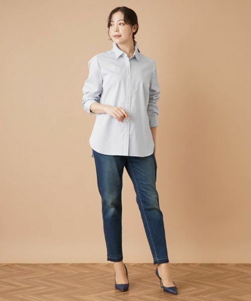 Leilian PLUS HOUSE / レリアンプラスハウス シャツ・ブラウス | ストライプブラウス | 詳細1