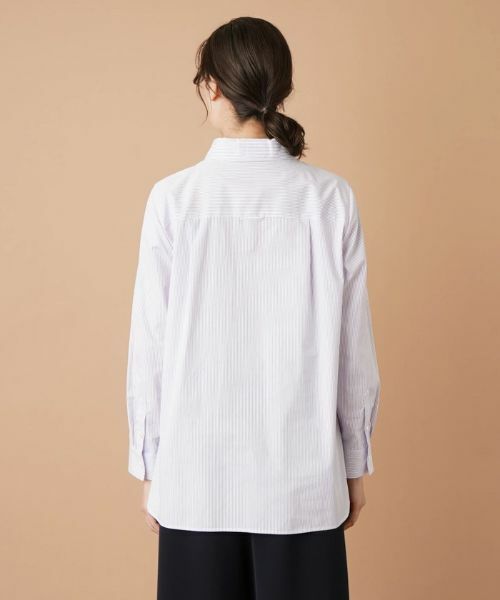 Leilian PLUS HOUSE / レリアンプラスハウス シャツ・ブラウス | ストライプブラウス | 詳細9