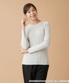 Leilian PLUS HOUSE / レリアンプラスハウス ニット・セーター | リブニットプルオーバー【NEMIKA】