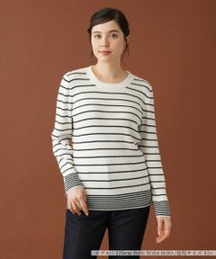 Leilian PLUS HOUSE / レリアンプラスハウス ニット・セーター | ボーダーリブニット【NEMIKA】