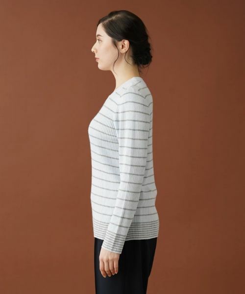 Leilian PLUS HOUSE / レリアンプラスハウス ニット・セーター | ボーダーリブニット【NEMIKA】 | 詳細11