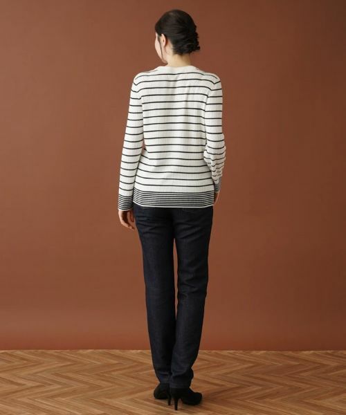 Leilian PLUS HOUSE / レリアンプラスハウス ニット・セーター | ボーダーリブニット【NEMIKA】 | 詳細3