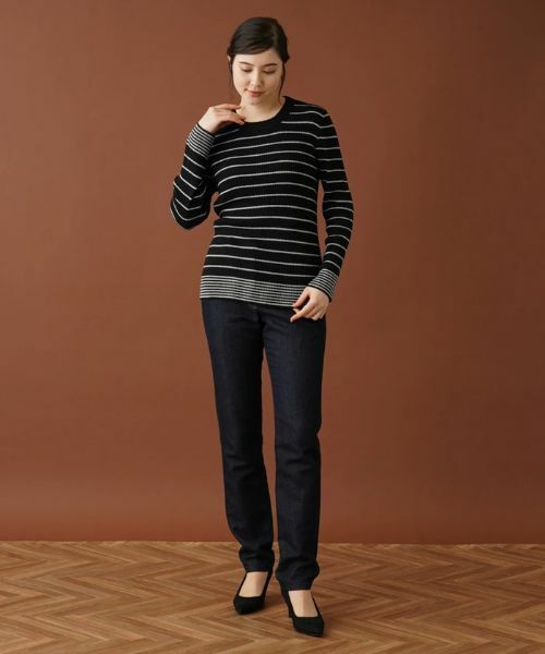 Leilian PLUS HOUSE / レリアンプラスハウス ニット・セーター | ボーダーリブニット【NEMIKA】 | 詳細4