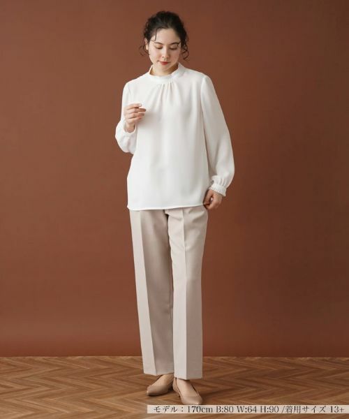 Leilian PLUS HOUSE / レリアンプラスハウス シャツ・ブラウス | ジョーゼットハイネックブラウス | 詳細1