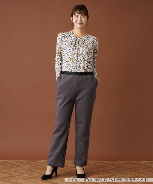 Leilian PLUS HOUSE / レリアンプラスハウス その他パンツ | ウエストゴムストレートパンツ | 詳細1