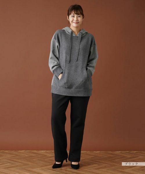 Leilian PLUS HOUSE / レリアンプラスハウス その他パンツ | ウエストゴムストレートパンツ | 詳細12